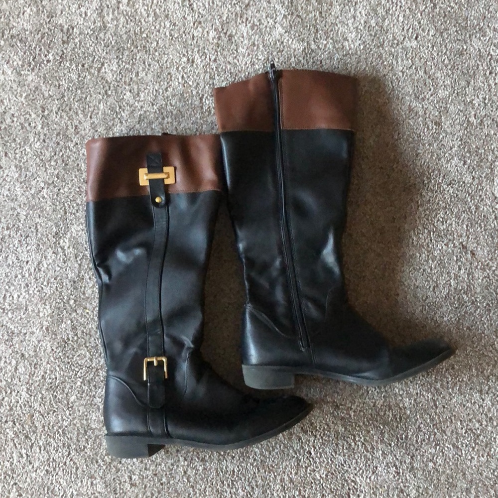 Black and Brown Boots